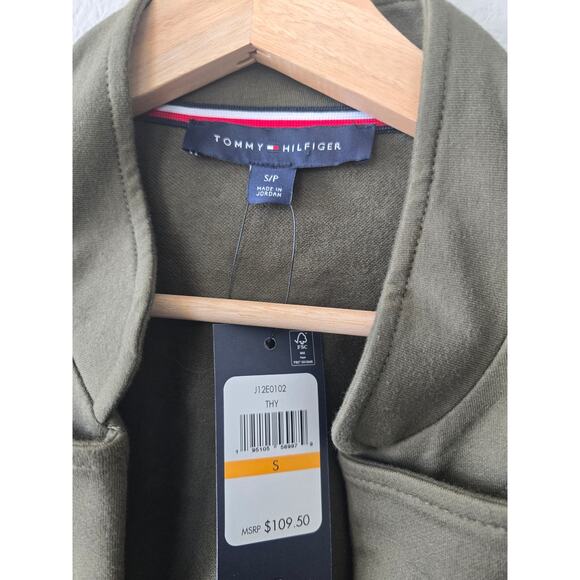 Tommy Hilfiger Olive Green Gold‑Button Field Jacket Military Style Size S NWT - Picture 5 of 9